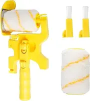 Portable Paint Edger Tool Paint Edger Roller Brush Hand-held Clean-Cut Paint Edger Roller Brush with Roller and Brush(one)