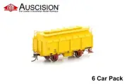Auscision (VFW-82) Hansa Yellow GH Grain Wagon with 3 roof hatches - 6 Car Pack
