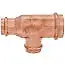 Viega 15458 ProPress Copper Tee, C x C x C, 1-1/2 x 1 x 1