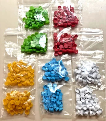 VWR 16001-130 Color Coded Vial Cap Inserts Assorted Colors - 500 CAPS