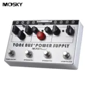 MOSKY 4-in-1 Guitar Multi-Effects Pedals Compressor Power Supply + 8 Cables