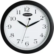 Carven Round Wall Clock 250mm Black