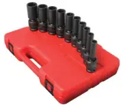 Sunex Tool 2659 10Pc 1/2Dr Sae Dp Swiv Skt Set 3/8-15/16