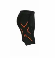 BARGAIN || 2XU Mens Compression Shorts (Black/Sunburst Orange)