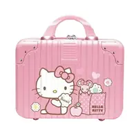 在飛比找樂天市場購物網優惠-小禮堂 Hello Kitty 旅行硬殼手提化妝箱 (粉側坐