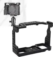 Camera Cage Rig for Sony A9 Full Camera Cage Rig Stabilizer Frame, Video Camera Rig with Cold Shoe Mount, 1/4in 3/8in Screw Hole