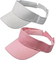[Utaly] Kids-Girls-Visor Beach-Sun-Hat Adjustable Sun Protection Summer Outdoor Sports Cap for 6 to 12 Years