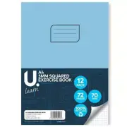 A4 Squared Exercise Book - Math Graph Paper Squares School Office Notebooks