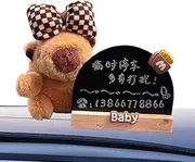 Telephone Number Plate, Vehicle Temporary Stop Sign Car Dashboard Stop Number Plate, Capybara Design Car Parking Temporary Stop Number Card for Car, SUV, Truck Convertible Car