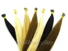 200 Stick I Glue Tip Pre Bond Shoelace Micro Ring Remy Human Hair Extension 22"
