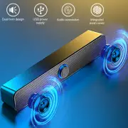 Computer Speakers Stereo Bass Sound 3.5mm USB Wired Soundbar for Desktop Laptop