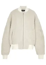 Meotine Bianca Bouclé Wool-blend Bomber Jacket - Cream - S/M (UK10-12 / M) S/M (UK10-12 / M)