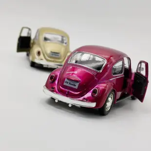 【TURBO模型車】1/36 福斯 復古金龜車 甲蟲殼 Volkswagen Beetle 雙門可開