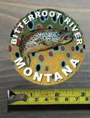 Bitterroot River Sticker Montana Fly Fishing Decal Trout Abel Ross Reels Hatch