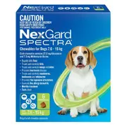 NexGard SPECTRA Chews For Medium Dogs 7.6-15kg 6pk