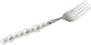 HOLIDYOYO Elegant Pearl Handle Western Dinnerware Steak Fork Spoon Set Reusable for Restaurant Home Events 6-Piece