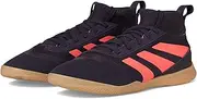 [adidas] Unisex League in J Soccer Shoe, Aurora Black/Turbo/Gum, 2 Big Kid