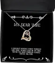 Funny Wife present/Gift, I Couldn't Imagine Going Through Life with Anyone Else by My Side, Wife Love Dancing Necklace from Husband, Wedding Ideas, Gifts for Your Wife, Valentines Day Gifts