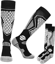 [VERDANVERSE] 2 Pairs Ski Socks Thermal Socks Ski Gear Winter Sports Accessories Snow Gear Winter Sport Accessories Wool
