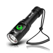 5000 Lumen Dive Light Scuba Diving Flashlight Dive Torch Rechargeable, 3 Black