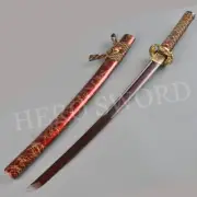 Damascus Folded Steel Samurai Sword Handmade Japanese Wakizashi Knife Full Tang