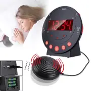 Vibrating Alarm Clock with Bed Shaker,Snooze Dual Alarm Clock,Digital Alarm Cloc