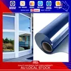 ONE WAY MIRROR TINT FILM 50cm×300cm Blue PET Sun Block Privacy Home Window A+