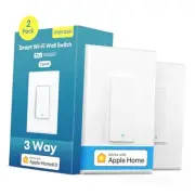 3 Way Smart Switch, Smart Light Switch Supports Apple HomeKit, Siri, Alexa,