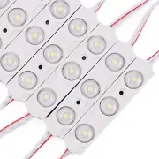 200 PCS 12V DC LED Module White 6500K Daylight White 1.2W 3 LEDs with Lens Wa...