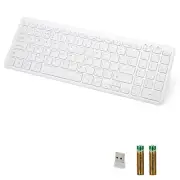 Wireless Bluetooth Keyboard, Universal Multi-Device Keyboard with Number Pad ...