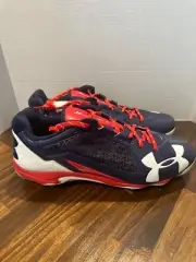 Under Armour Deception Low DT Baseball Cleats Mens Size 13 Blue Red 1278705-410