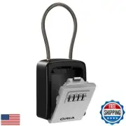 ORIA Key Lock Box, 4 Digit Combination Lock Box Key Safe Box, 5 Keys Capacity