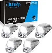 KDM Clear Lens Led Cab Roof Top Marker Lights assembly Fit for 2014-2023 Dodge Ram ProMaster 1500 2500 3500 Pick up Truck Van,Mounted Running Clearance Lamp Bright White,5Pcs Pack