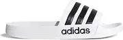 [adidas] Adilette Slides, Shower, White/Black