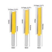 3pcs 8mm Shank Extra Long Milling Cutters, Woodworking Cutter Extra Long Cutter Straight End Cutter