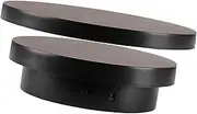 Hellery Electric Rotating Display Stand Electric Rotary Table Electric Rotating Turntable, Black 20cm Cover