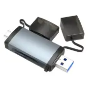 USB3.0 Memory Card Reader for SD4.0 TF4.0 Cards with OTG Functionality