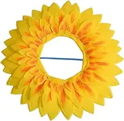 Sunflower Headgear, Funny Performance Props, Sunflower Hat Hood for Dance Party Festival Games Kids Teens Adults