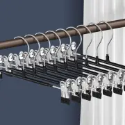 Pants Hangers with Clips 60 Pack Adjustable Skirt Hangers for Women Non-Slip Tro