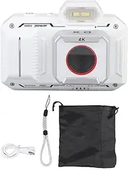 48MP Digital Camera, Auto Focus Digital Camera 4K Vlog Camera 18X Digital Zoom Compact Camera with 32GB Memory Card, Selfie Vlog Wide Angle Macro Lens Fill Light 2000mAh Battery