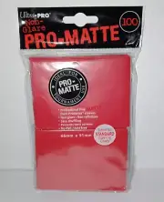 Ultra Pro 100 Pro-Matte Red, Card Sleeves, Deck Protectors, Standard Size, MTG