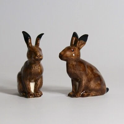 QUAIL CERAMICS HARE SALT & PEPPER POTS NEW WITH BOX