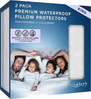 UltraBlock Ultra Plush Waterproof Pillow Protector Set of 2, Standard 20" x 26"
