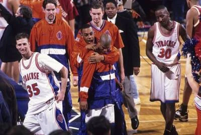 Big East Tournament Syracuse Donovan McNabb victorious hugging tea- Old Photo