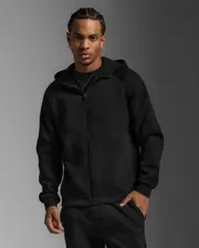Commute Smooth Spacer Full Zip, 2XU, L, Black/Black, Male