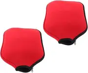 SUPVOX 2pcs Pickle Racket Cover Paddle Sleeve Cover Racket Sleeve Storage Racket Protector Table Tennis Bat Case Racket Bag Table Tennis Racket Cover Tennis Racket Cover Bag Neoprene Red