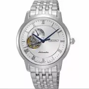 SEIKO PRESAGE SSA267J1 Automatic Watch Open Heart Skeleton 4R39 Steel Silver