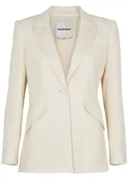 Roland Mouret Crepe Blazer - Cream - 14 (UK14 / L) 14 (UK14 / L)