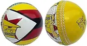 Kosma Hand Stitched 2 piece Leather Cricket Ball |Standard Size - 5.5 oz / 156 grams | Premium Quality Leather Flag Cricket Ball g | Fan Edition - Zimbabwe Flag | Perfect Souvenir & Gift