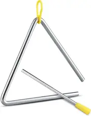 Hand Percussion Triangle, 6IN Musical Steel Triangle with Striker, Percussion In